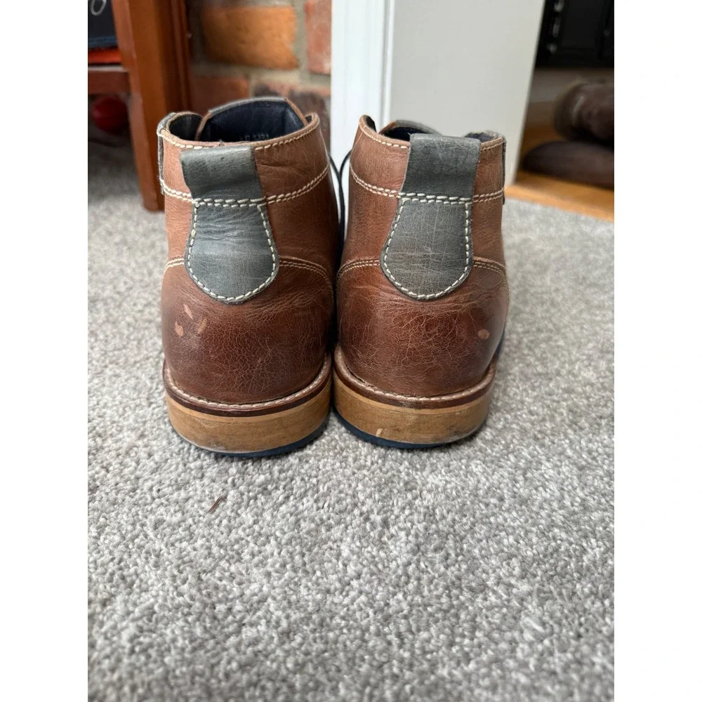 Lee Cooper Mens Brown Leather Chukka Boots‎ Ankle Lace Up Size 45 EU